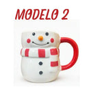 Kit 7 Canecas Natalinas de Porcelana | Coleção Especial de Natal