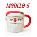Kit 7 Canecas Natalinas de Porcelana | Coleção Especial de Natal