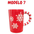 Kit 7 Canecas Natalinas de Porcelana | Coleção Especial de Natal