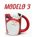 Kit 7 Canecas Natalinas de Porcelana | Coleção Especial de Natal